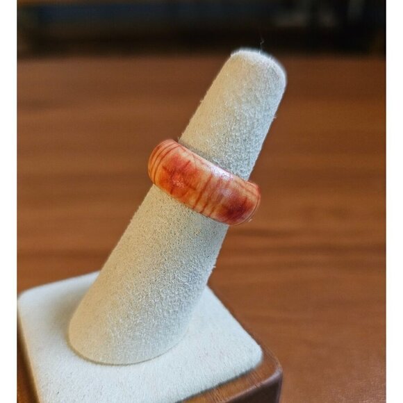 Size 6 Real Wood Unisex Ring Handcrafted Matte Finish Minimalist Jewelry - Picture 1 of 4